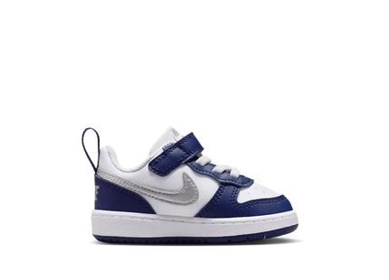 Zapatilla Nike Court Borough Low Recraft Niño Blanco Azul Velcro