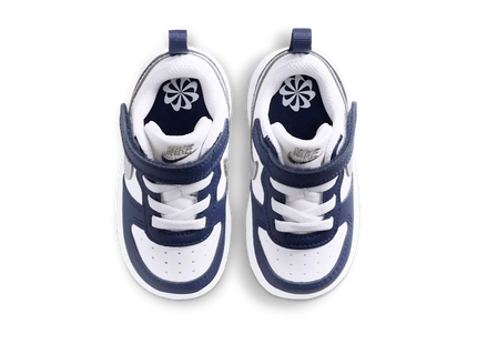 Zapatilla Nike Court Borough Low Recraft Niño Blanco Azul Velcro