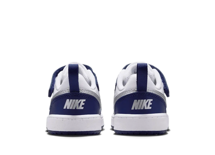 Zapatilla Nike Court Borough Low Recraft Niño Blanco Azul Velcro