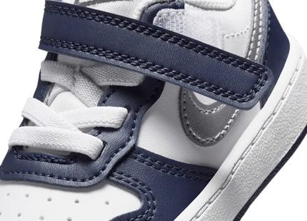 Zapatilla Nike Court Borough Low Recraft Niño Blanco Azul Velcro
