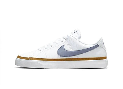 Zapatilla Nike Court Legacy Mujer Blanca Dorada Gris