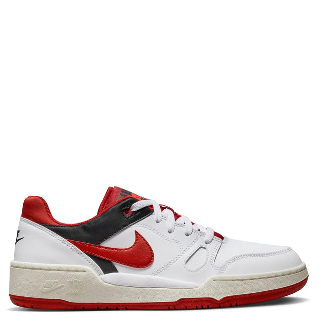 Zapatilla Nike Full Force Low Hombre Blanco Rojo Plataforma