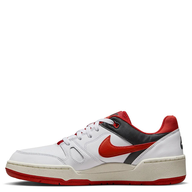 Zapatilla Nike Full Force Low Hombre Blanco Rojo Plataforma