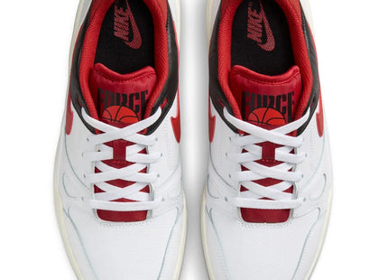 Zapatilla Nike Full Force Low Hombre Blanco Rojo Plataforma