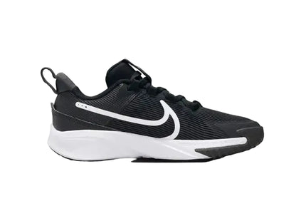 Zapatilla Nike Star Runner 4 Niño Negro Blanco Presillas