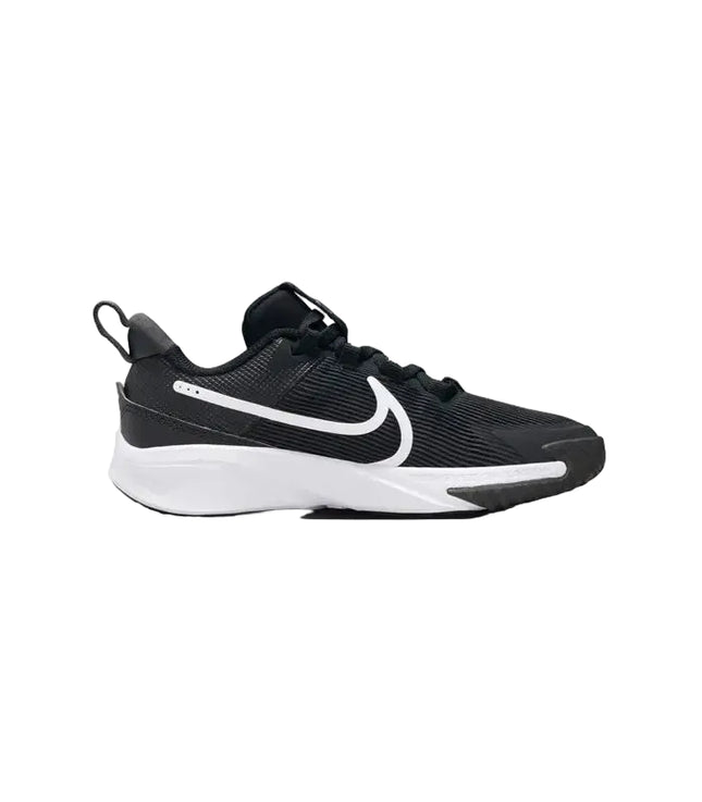Zapatilla Nike Star Runner 4 Niño Negro Blanco Presillas