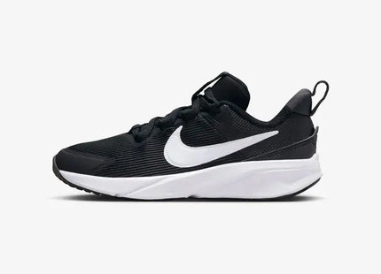 Zapatilla Nike Star Runner 4 Niño Negro Blanco Presillas