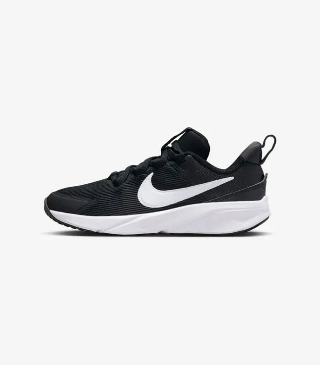 Zapatilla Nike Star Runner 4 Niño Negro Blanco Presillas