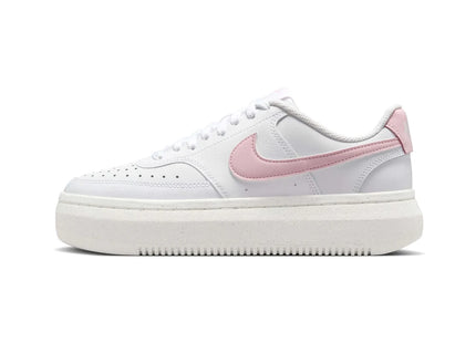 Zapatilla Nike Court Vision Alta Mujer Blanco Rosa Talón Ángulo