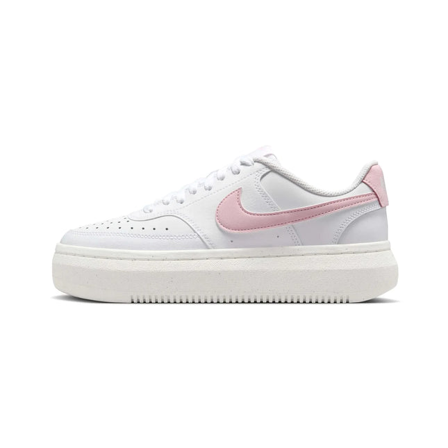 Zapatilla Nike Court Vision Alta Mujer Blanco Rosa Talón Ángulo
