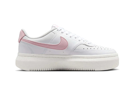 Zapatilla Nike Court Vision Alta Mujer Blanco Rosa Talón Ángulo