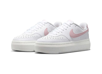 Zapatilla Nike Court Vision Alta Mujer Blanco Rosa Talón Ángulo