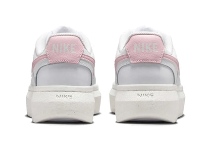 Zapatilla Nike Court Vision Alta Mujer Blanco Rosa Talón Ángulo