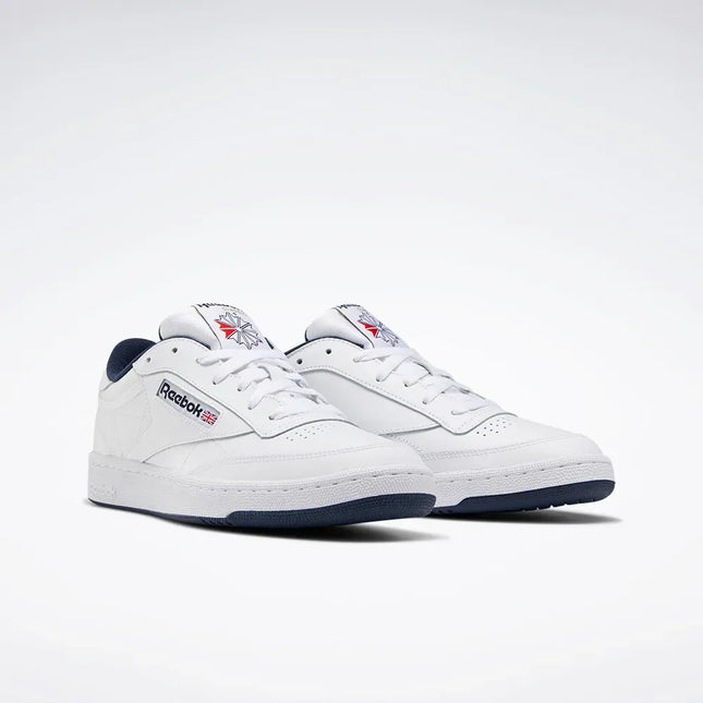 Zapatilla Reebok Club C 85 Hombre Blanco Azul Marino Retro