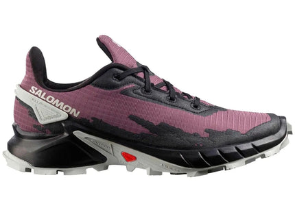Zapatilla Salomon Alphacross 4 Mujer Gris Moonscape Negro Trail