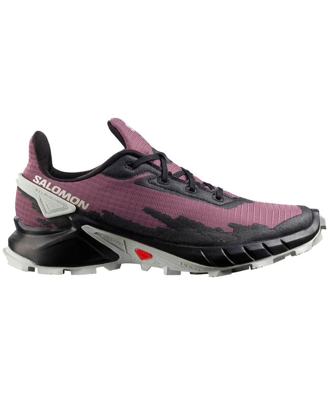 Zapatilla Salomon Alphacross 4 Mujer Gris Moonscape Negro Trail