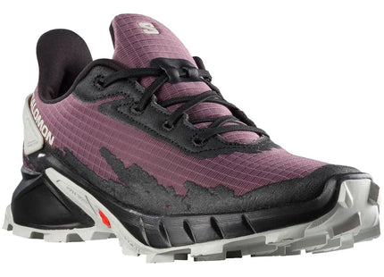 Zapatilla Salomon Alphacross 4 Mujer Gris Moonscape Negro Trail