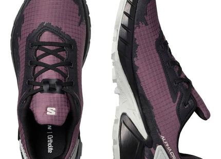 Zapatilla Salomon Alphacross 4 Mujer Gris Moonscape Negro Trail