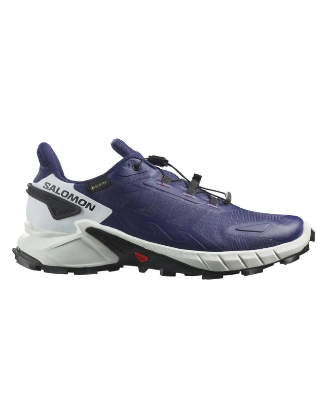 Zapatilla Salomon Supercross 4 GTX Mujer Azul Blanco Impermeable