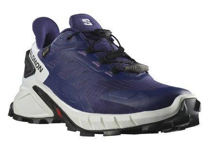 Zapatilla Salomon Supercross 4 GTX Mujer Azul Blanco Impermeable