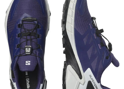 Zapatilla Salomon Supercross 4 GTX Mujer Azul Blanco Impermeable