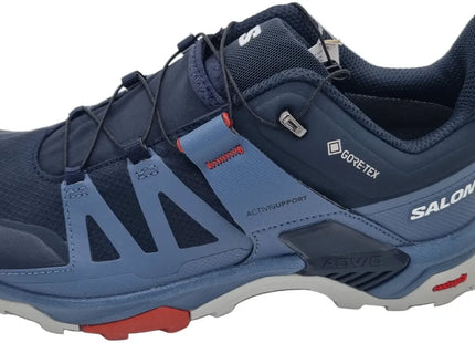 Zapatilla Salomon X Ultra 4 GTX Hombre Gris Carbon Azul Bering