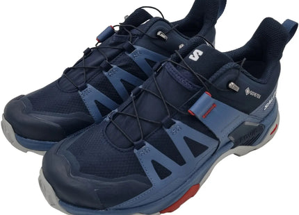 Zapatilla Salomon X Ultra 4 GTX Hombre Gris Carbon Azul Bering