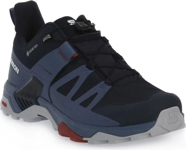 Zapatilla Salomon X Ultra 4 GTX Hombre Gris Carbon Azul Bering