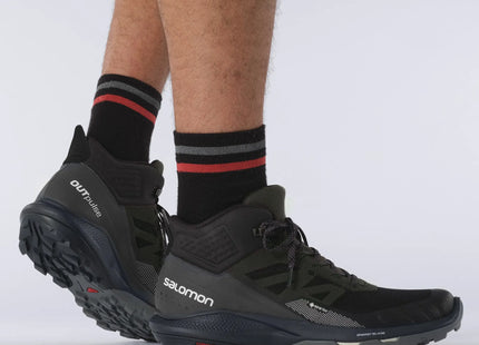 Botín Salomon Outpulse Mid GTX Hombre Negro Ébano Impermeable
