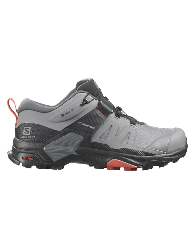 Zapatilla Salomon X Ultra 4 GTX Mujer Gris Alloy Sienna Trail