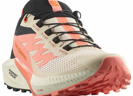 Zapatilla Salomon Sense Ride 5 Mujer Tender Peach Coral Negro Trail