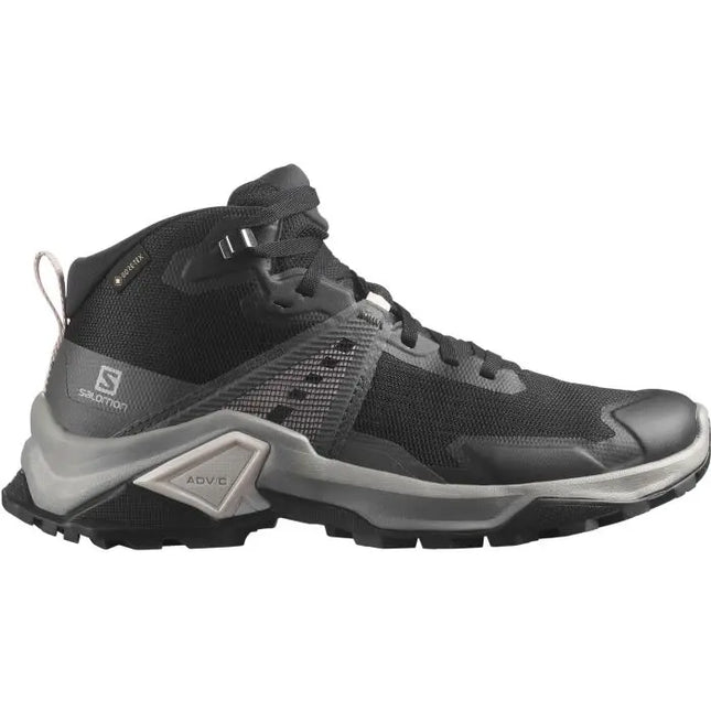 Botín Salomon X Raise 2 Mid GTX Mujer Negro Magnet Impermeable