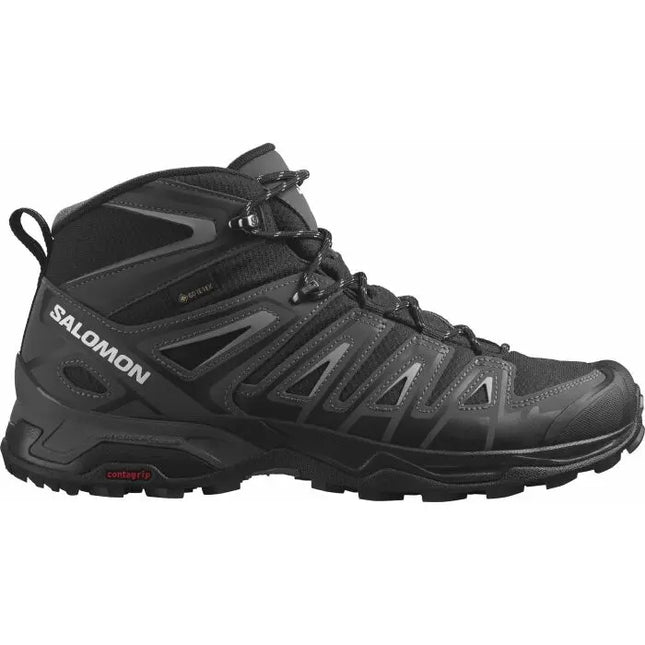 Botín Salomon X Ultra Pioneer Mid GTX Hombre Negro Impermeable