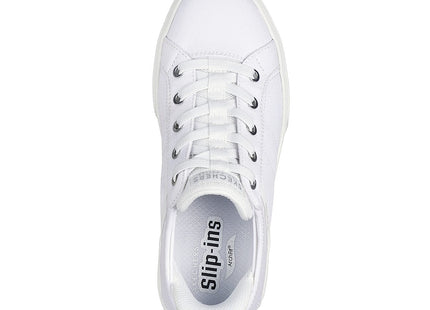 Zapatilla Skechers Arch Fit Arcade Forever Cozy Mujer Blanca Sin Cordones