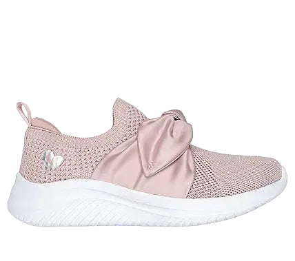 Zapatilla Skechers Ultra Flex 3.0 Beaming Bows Niña Rosa Sin Cordones