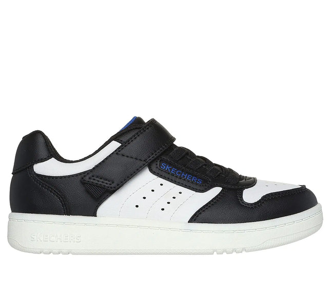 Zapatilla Skechers Quick Street Niño Negro Blanco