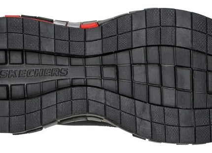 Bota Skechers Mega-Craft Cuboforce Niño Negro Rojo Pixelada