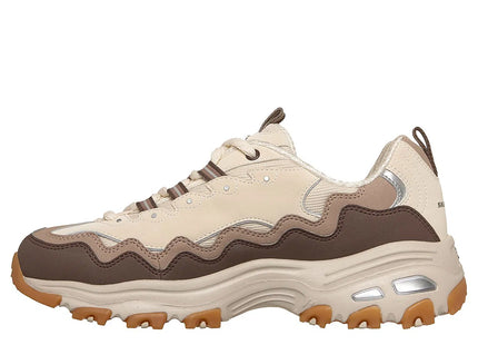 Zapatilla Skechers D'Lites Vintage Wave Mujer Natural Café