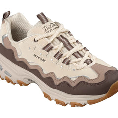 Zapatilla Skechers D'Lites Vintage Wave Mujer Natural Café