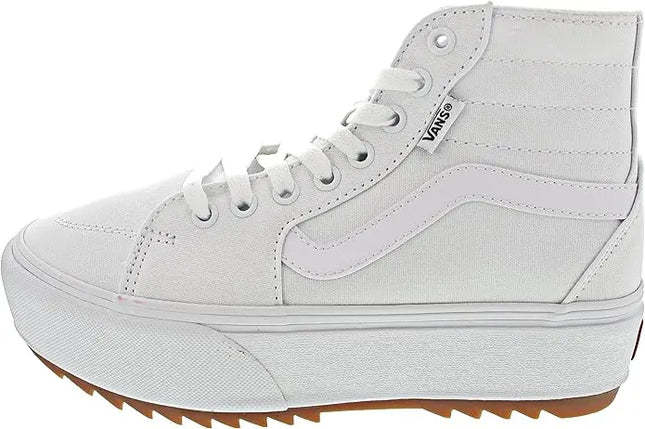 Zapatilla Vans Filmore Hi Tapered Platform Mujer Blanca Caña Alta Plataforma