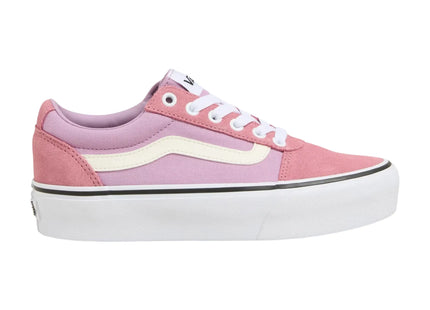 Zapatilla Vans Ward Platform Colorblock Mujer Rosa Blanco Urbana
