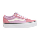 Zapatilla Vans Ward Platform Colorblock Mujer Rosa Blanco Urbana