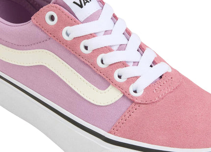 Zapatilla Vans Ward Platform Colorblock Mujer Rosa Blanco Urbana