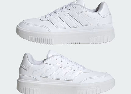 Zapatilla Adidas Blanca 3 Líneas Plataforma