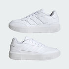 Zapatilla Adidas Blanca 3 Líneas Plataforma