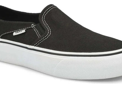 Zapatilla Vans Asher Platform Mujer Negra Plataforma Urbana