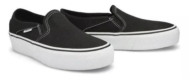 Zapatilla Vans Asher Platform Mujer Negra Plataforma Urbana