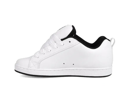 Zapatilla DC Court Graffik Mujer Blanco Negro Skate Urbana