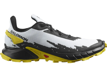 Zapatilla Salomon Alphacross 4 Hombre Blanco Negro Amarillo Trail Running