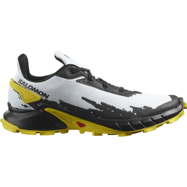 Zapatilla Salomon Alphacross 4 Hombre Blanco Negro Amarillo Trail Running